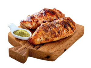 niblack seasoning rub on grilled chicken breasts